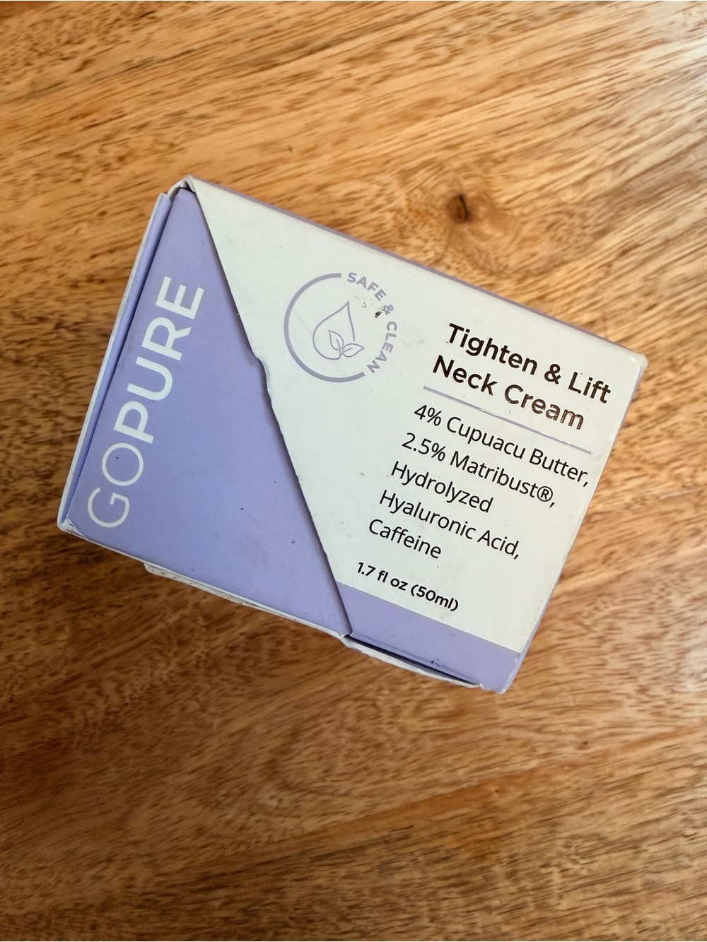 NIB goPure Tighten & Lift Neck Cream – 1.7 oz / 50 mL
